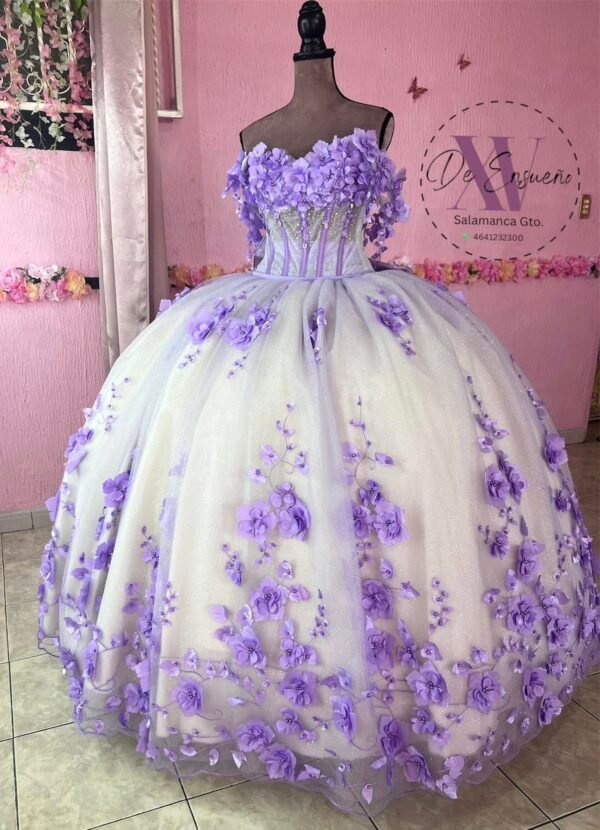 Vestido de corte princesa blanco