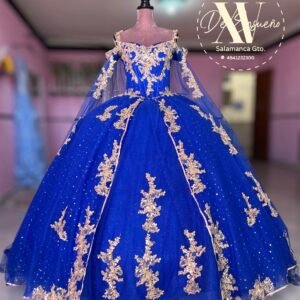 Vestido corte A azul
