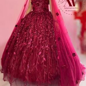 Vestido corte A vino