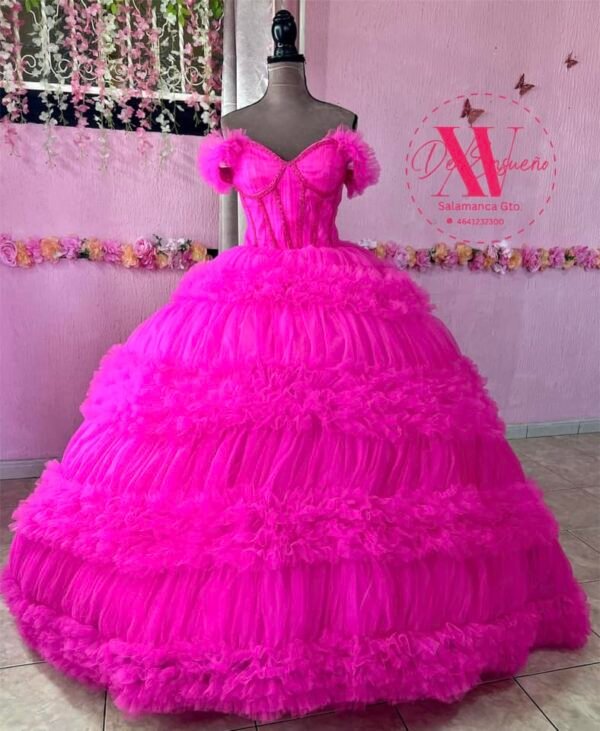 Vestido de corte A rosa