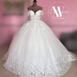 Vestido de corte A blanco
